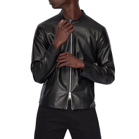 armani exchange fake leather jacket